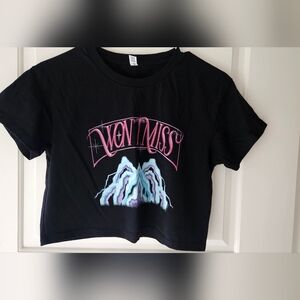 Black Graphic Women's Crop Top